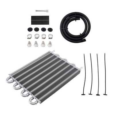 8 Row Transmission Oil Cooler for Universal Car Truck Aluminum 10in Core