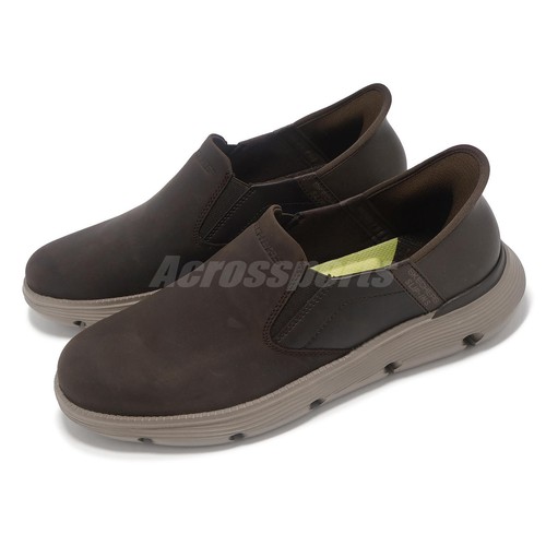 【PORTERNA】Joel Check Flat Shoes Skechers Garze-Albers Slip-Ins Chocolate Men LifeStyle