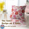 Pink and Red Heart Throw Pillow Cover 18x18 Inch Pack of 2 Valentine's Day Cream and Pink Cushion Pillow Case Square Colorful Love Heart Pillowcase Decor for Party Bed Sofa Home Car Bedroom Outdoor