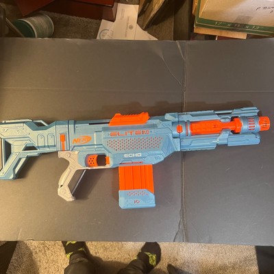 Nerf Elite 2.0 Echo Blue Gun Rifle Blaster 2020 Hasbro C-031G Tested Working