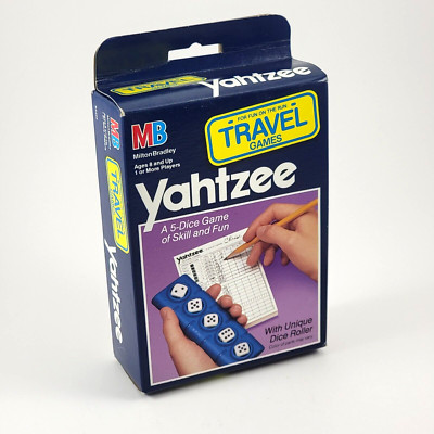 Vintage 1989 Travel Yahtzee Dice Game Milton Bradley Unique Dice Roller SEALED