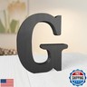 WOODOUNAI 6 Inch Rustic Black Wood Letters Unfinished Wood Letters for Wall Decorative Black Retro Standing Letters Sign Board Decoration for Craft Home Party Projects (G)