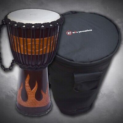 Flame Design Djembe 8'' 10'' 12'' 13'' With or Without Bag (Free Shipped in USA)