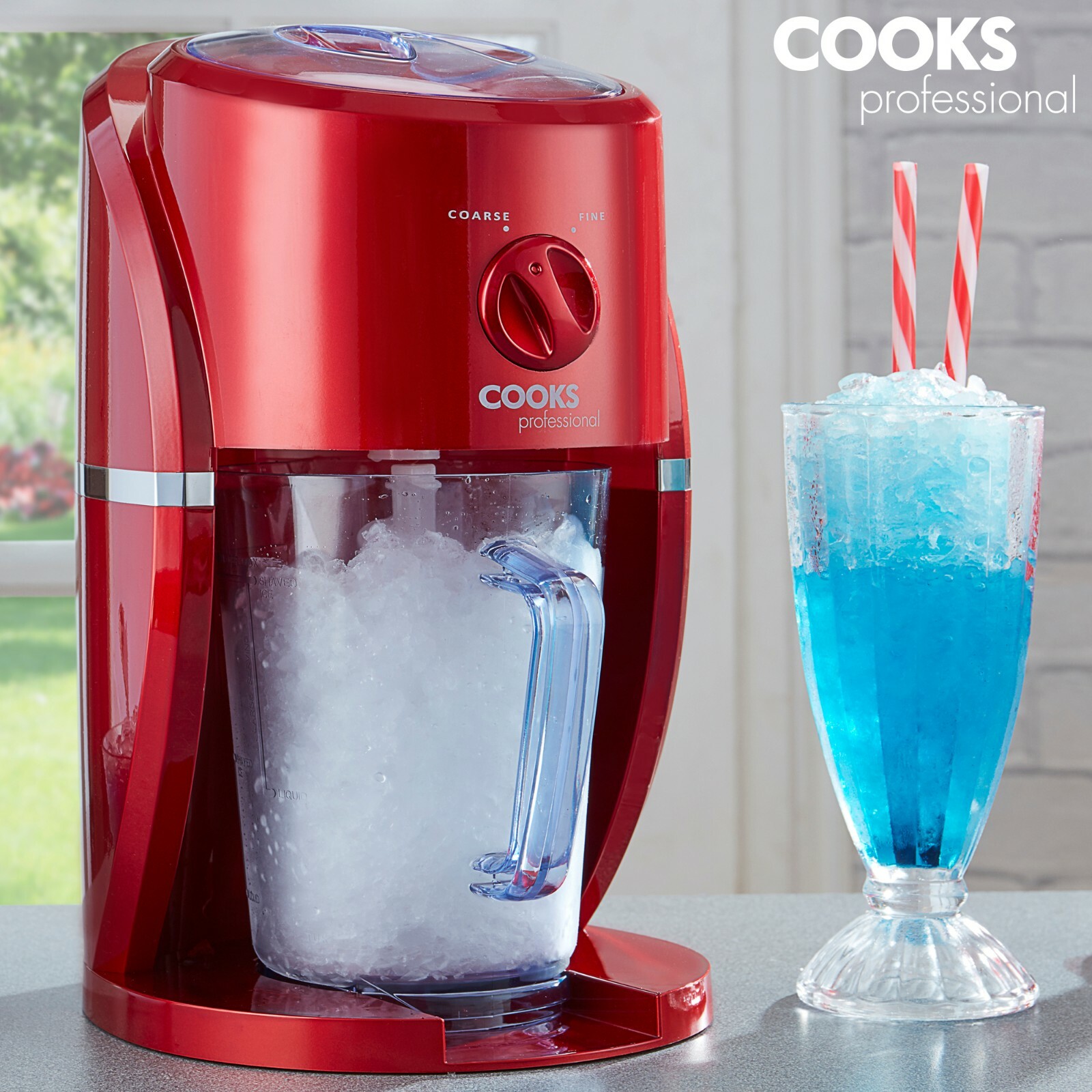 Cooks Professional Slushy Maker Electric Ice Crusher Snow Cone Auto