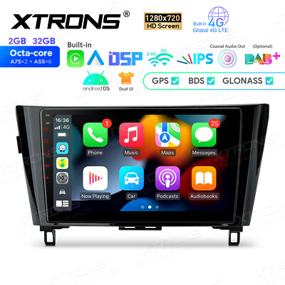 For Nissan Xtrail Qashqai Rogue Car Radio Stereo Android 13 GPS 4G LTE 32G 10.1''