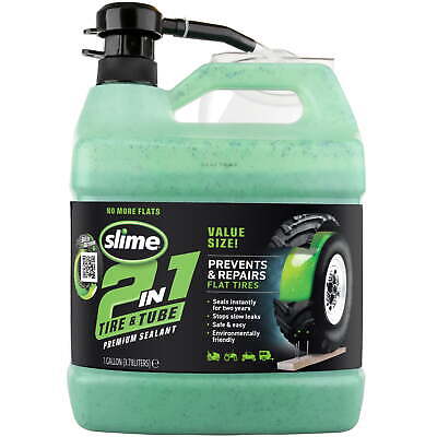 Slime 2-in-1 Tire and Tube Sealant, 1 Gallon, 10195