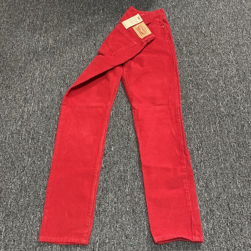 Womens 27x30 Mid Rise Relax Tapered Red Nwt