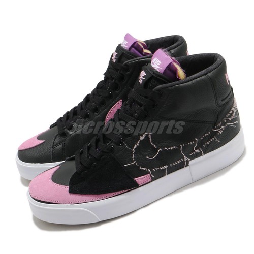 Мужская повседневная обувь Nike SB Zoom Blazer Mid Edge L, цвет черный, розовый, DA2189-002
