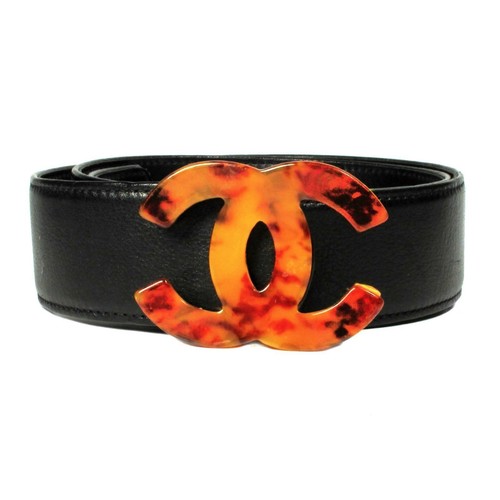 小物 FW1999 CHANEL LEATHER BELT CHANEL FW1999 Vintage Old Leather Belt Runway Double Layer