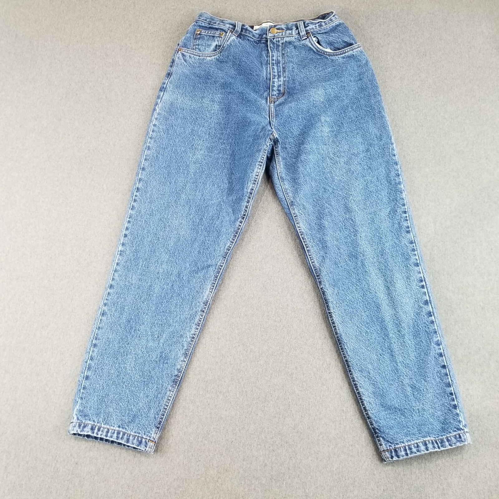 Moose Creek Jeans Women's Sz 12 VTG 100% Cotton Flannel Lined Blue Med Wash Warm