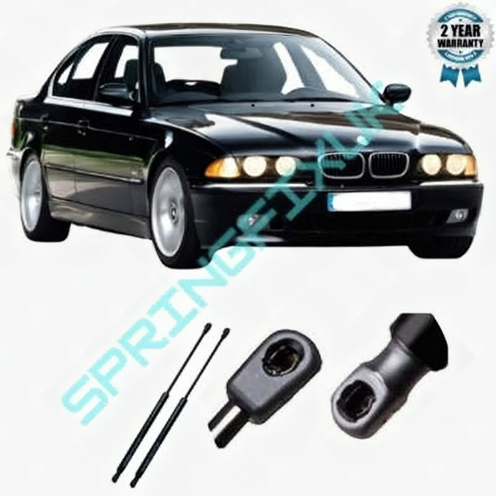 2x Tailgate Gas Struts 520N 345mm for BMW 5 Series E39 Touring – OEM 5124822291