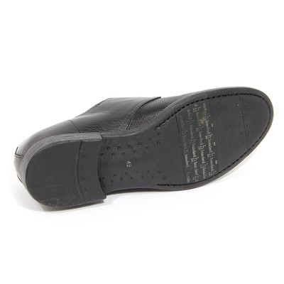 HUNDRED 100 G0342 SCARPA UOMO HUNDRED 100 BLACK LEATHER VINTAGE SHOES MEN