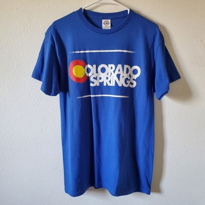 Colorado Springs Delta T-Shirt Unisex Adult M Blue Short Sleeve 100% Cotton New
