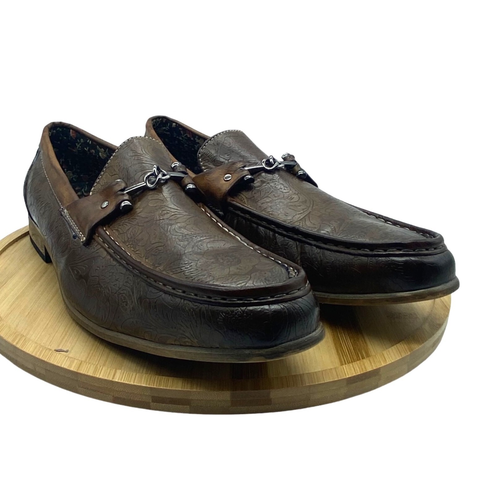 Antonio Cerrelli Elite Bit Loafers Men Size 12 Embossed  display picture 2