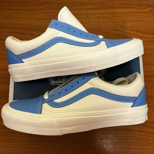 Vans Old Skool Vault LX Leather Bonnie Blue Marshmallow Sz 8
