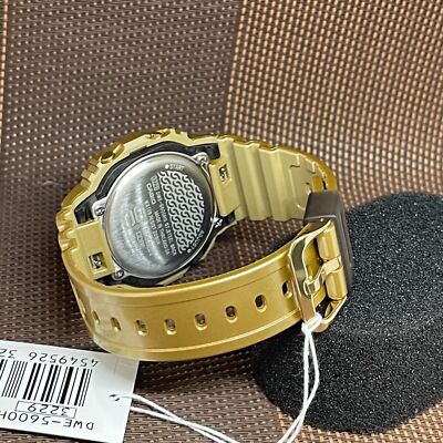 Pre-owned Casio G-shock Dwe-5600hg-1d Gold Chain Design Interchangeable Bezel & Band Watch
