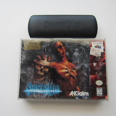 Shadow Man Nintendo 64 N64 Sunglasses Variant Rare HTF Gold Frame Promo w/ Case