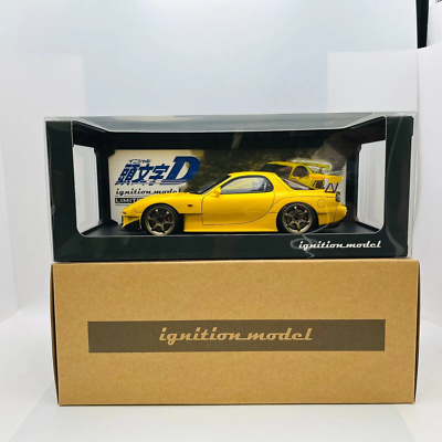 ミニカー ignition.model 1/18 RX-7 with LED light 1/18 Ignition Model Initial D Mazda RX-7 RD3S (Yellow) Car