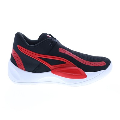 

Puma Rise Nitro 37701206 Мужская черная парусиновая спортивная баскетбольная обувь, Черный, Puma Rise Nitro