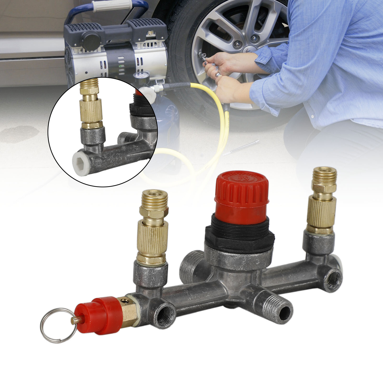Pressure Valve Switch Control Manifold Regulator Gauges Tool Wr