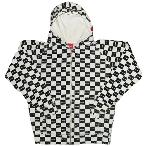 [ NERDY ]★23SS★CHECKERBOARD TAPE SWEATSHIRT TVCATYE Checkerboard Retro Pattern Hoodie Pullover Women