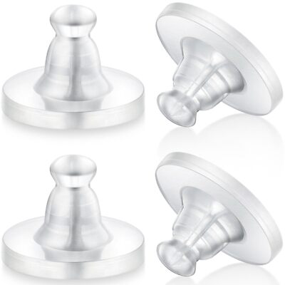 Earring Backs Rubber100Pcs Soft Clear Earring Backs for StudsHypoallergenic Si