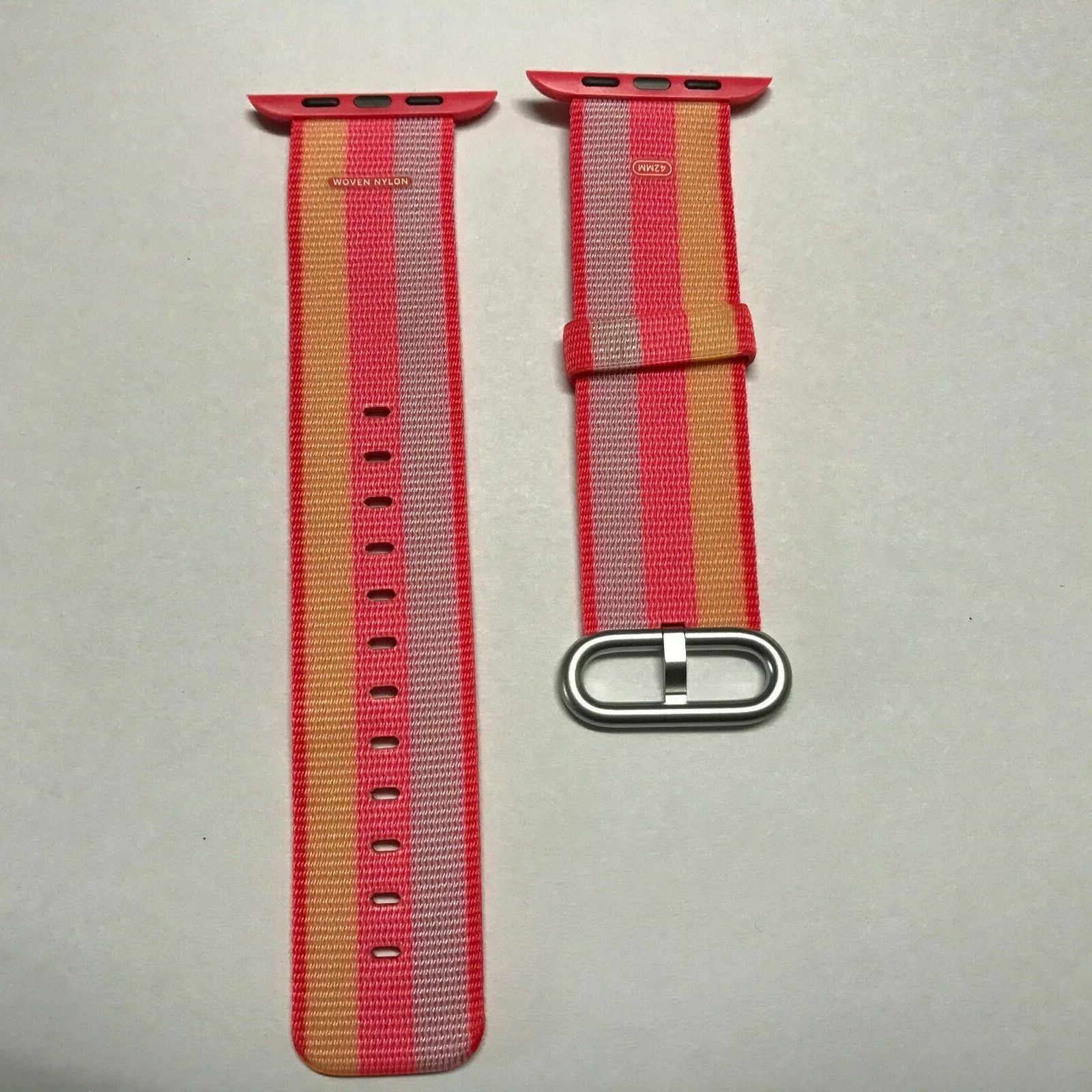 Original Apple Watch Woven NYLON Band Silver buckle 42MM