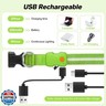 PcEoTllar Light Up Dog Collars, Led Dog Collar, Rechargeable, Night Walking, Waterproof, Glow in The Dark Dog Collars Light for Large Small Medium Dogs, Green s