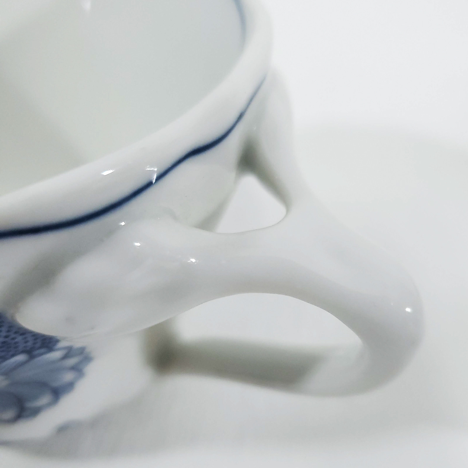 BLUE DANUBE, Banner Mark, Blue Onion, Vintage Coffee Tea Cup, Set of 5