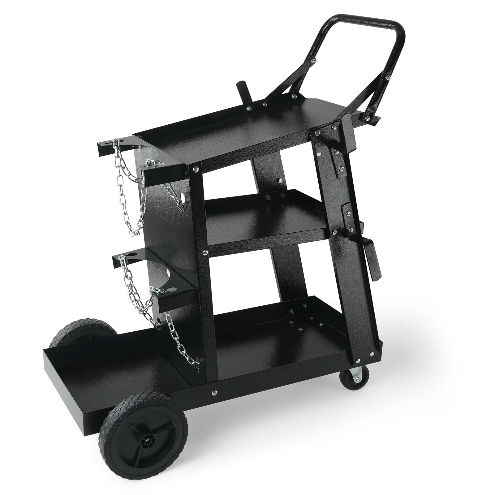 Welding Cart 3-Tier 400 LBS Welder Welding Cart with 360° Swivel Wheels
