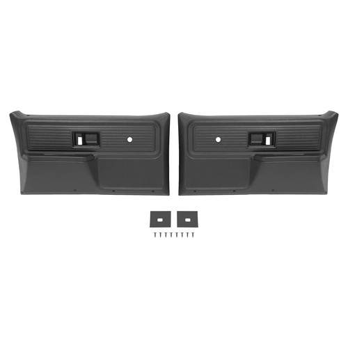 Black Inner Door Panels Left+Right For Chevrolet/ GMC Truck 1977 1978 1979 1980