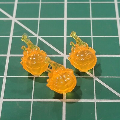 Custom 1:12 scale 3 pack Clear Orange Pumpkin Bombs legends goblin spiderman
