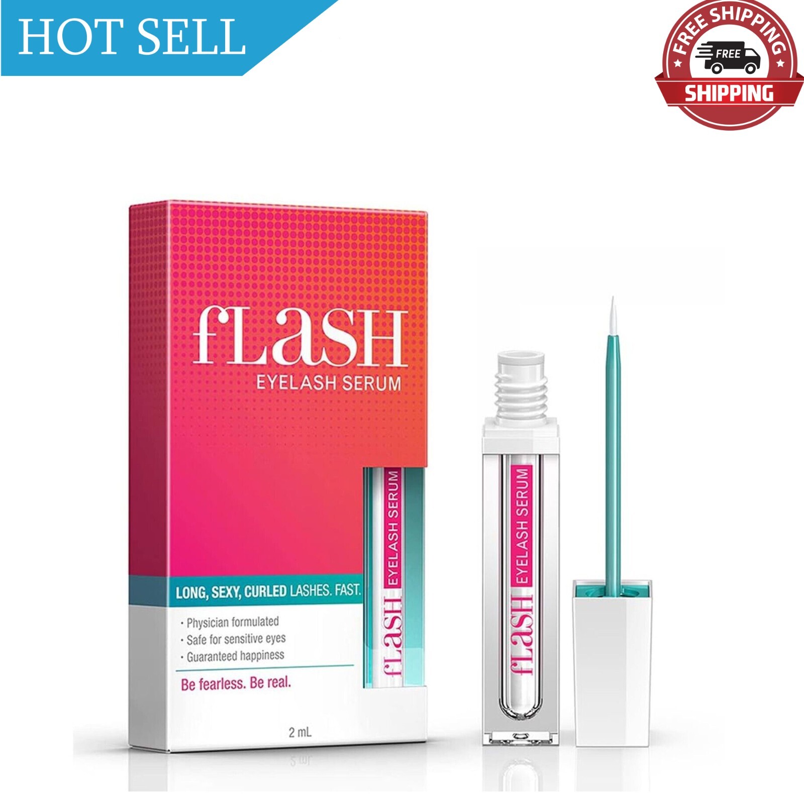 Bellflash Eyelash serum 2本セット Amazon.com: fLASH Eyelash Serum for Long, Curled Natural