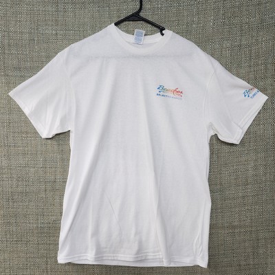 Beaches Resorts Sandals Vacation Shirt White Mens Large L Delta Pro Weight