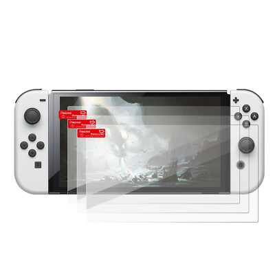 3-Pack Tempered Glass Screen Protector Guard For Nintendo Switch OLED Model 2021