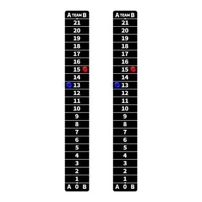 2 Pack Cornhole Scoreboard Decal with Magnetic Score Keepers for Corn Hole Game