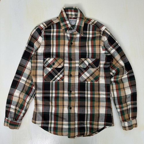 Vtg Five Brothers Plaid Flannel Shirt Men Small Button Up Union Made In USA