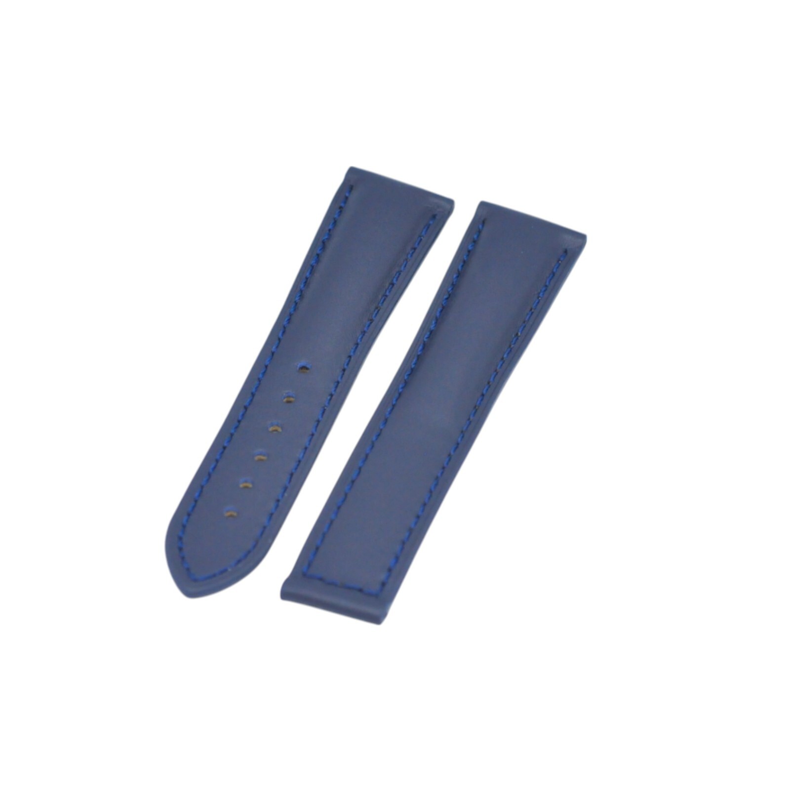 21x18mm Blue Leather Watch Strap For Omega SeaMaster SpeedMaster