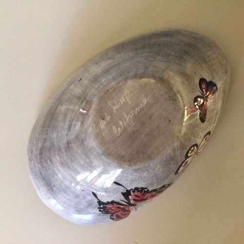 Heidi Schoop Bowl Decorated with Butterflies Nice