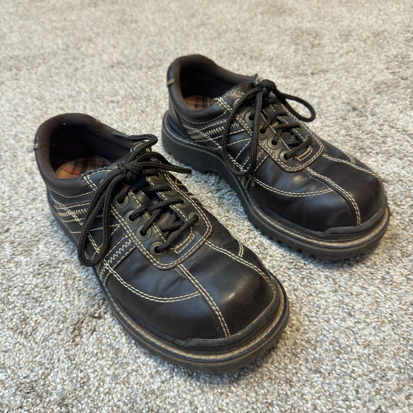 90s Y2K Vintage Lower East Side Oxford Shoes 7.5 8 Brown 90s Y2K Vintage Lower East Side Oxford Shoes 7.5 8 Brown