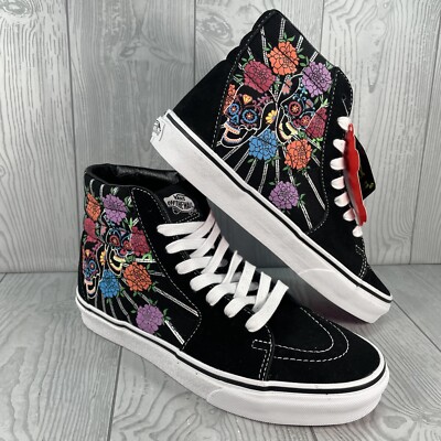 Vans Sk8-Hi Dia De Los Muertos Day of the Dead Glow in the Dark Shoes Size 8.5