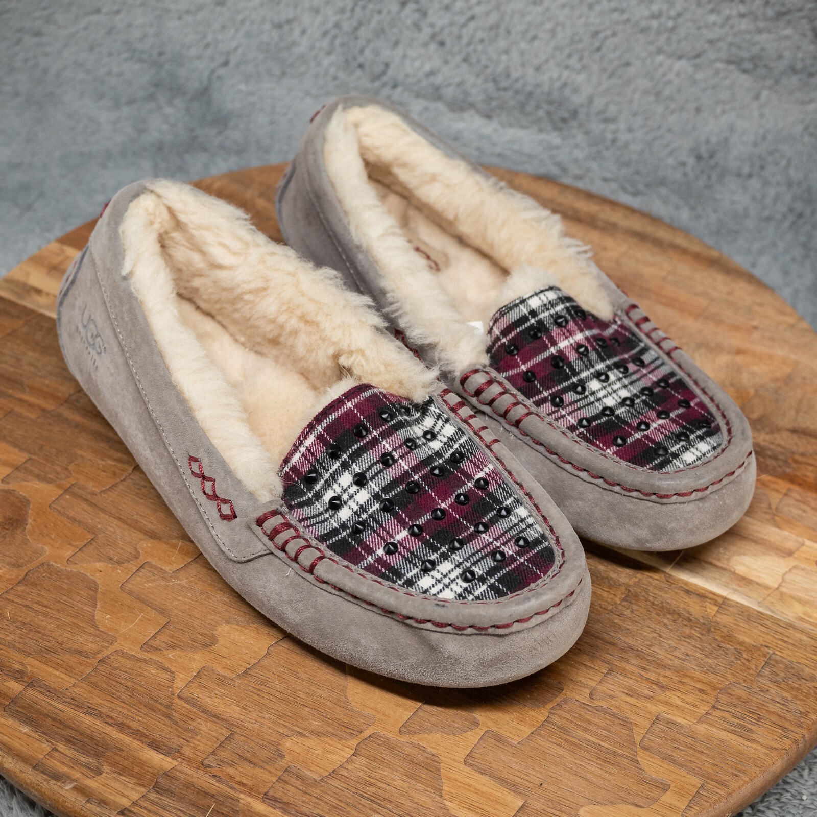 UGG Women's Ansley Slipper Moc Scuff 1007421 Gray Suede UGG Women's Ansley Slipper Moc Scuff 1007421 Gray Suede