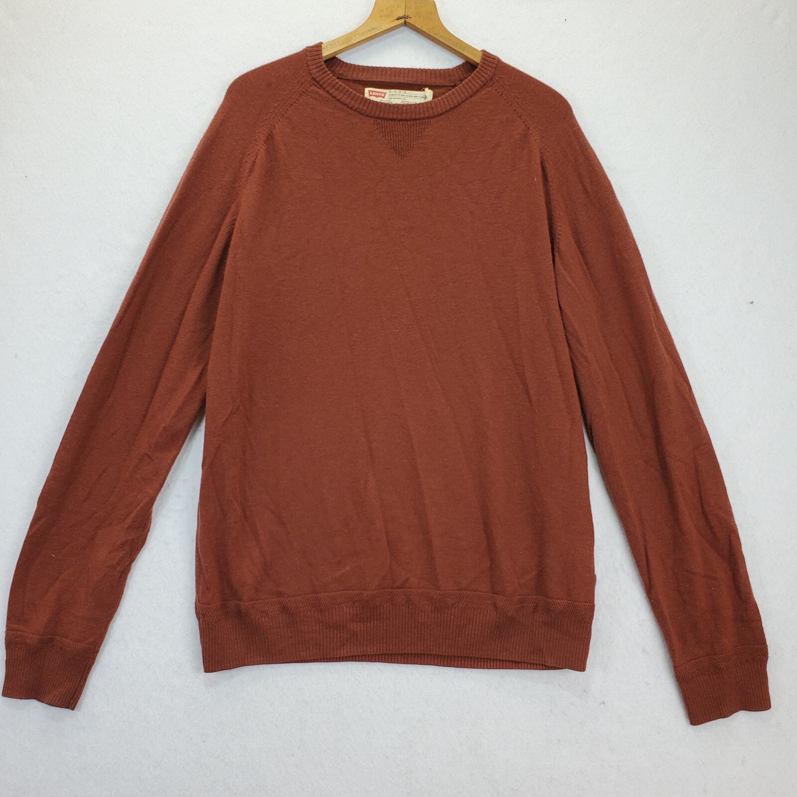 Levi's 100% Wool Raglan Style Sweater w/ Black Tab Brick Red XL | eBay Levi's 100% Wool Raglan Style Sweater w/ Black Tab Brick Red XL | eBay