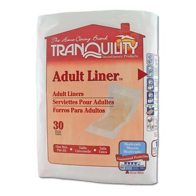 Tranquility Unisex Incontinent Pad Adult 9 x 24'' 2078 Moderate 30 Ct