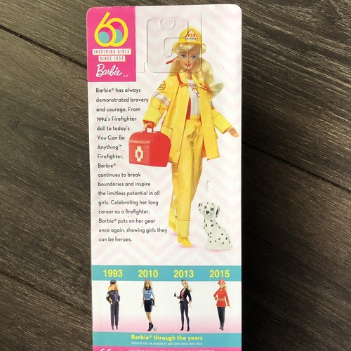 Barbie You Can Be Anything Firefighter Career 60th Anniversary Brand New