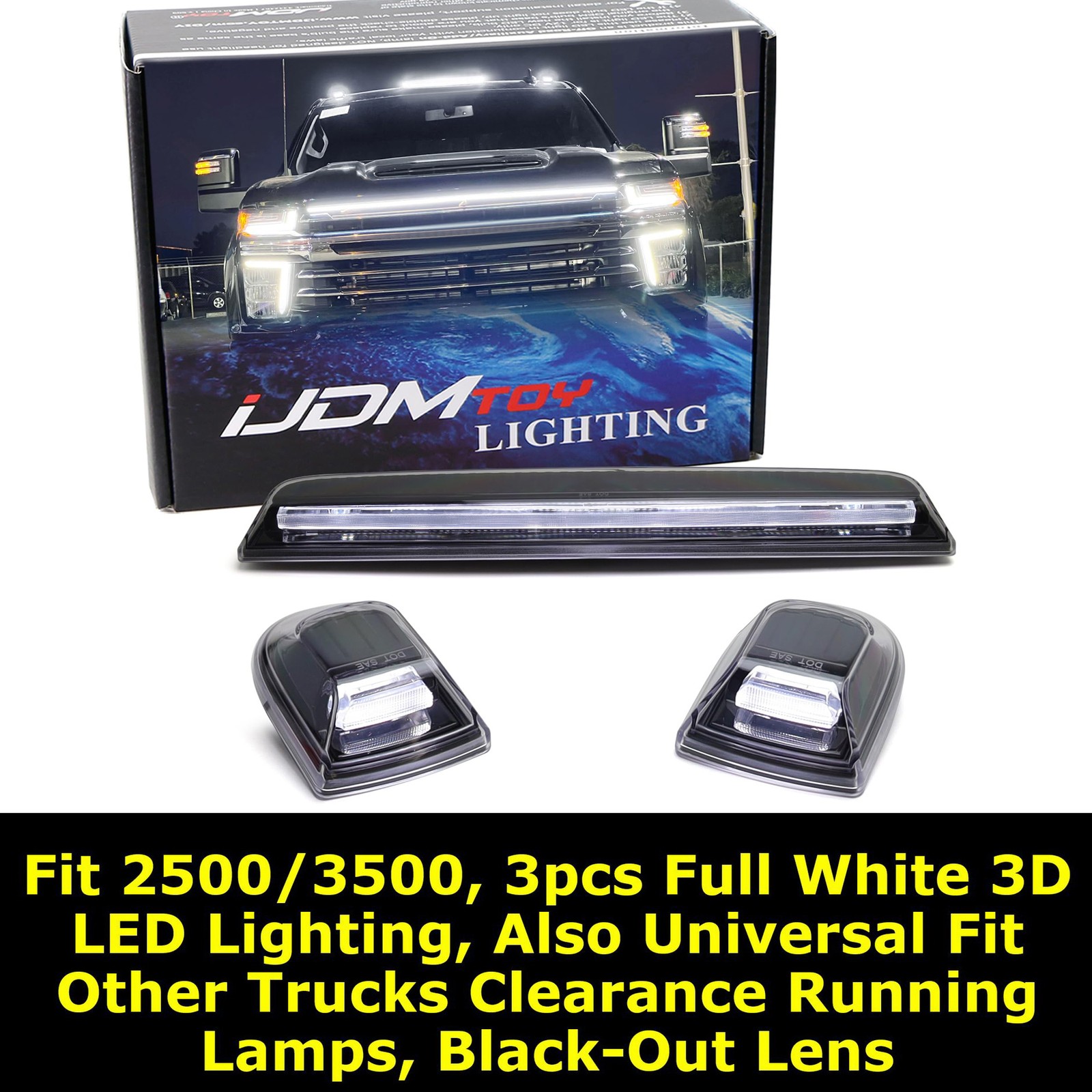 LED Cab Roof Marker Lights For 2020-up Chevy Silverado/GMC Sierra by iJDMTOY