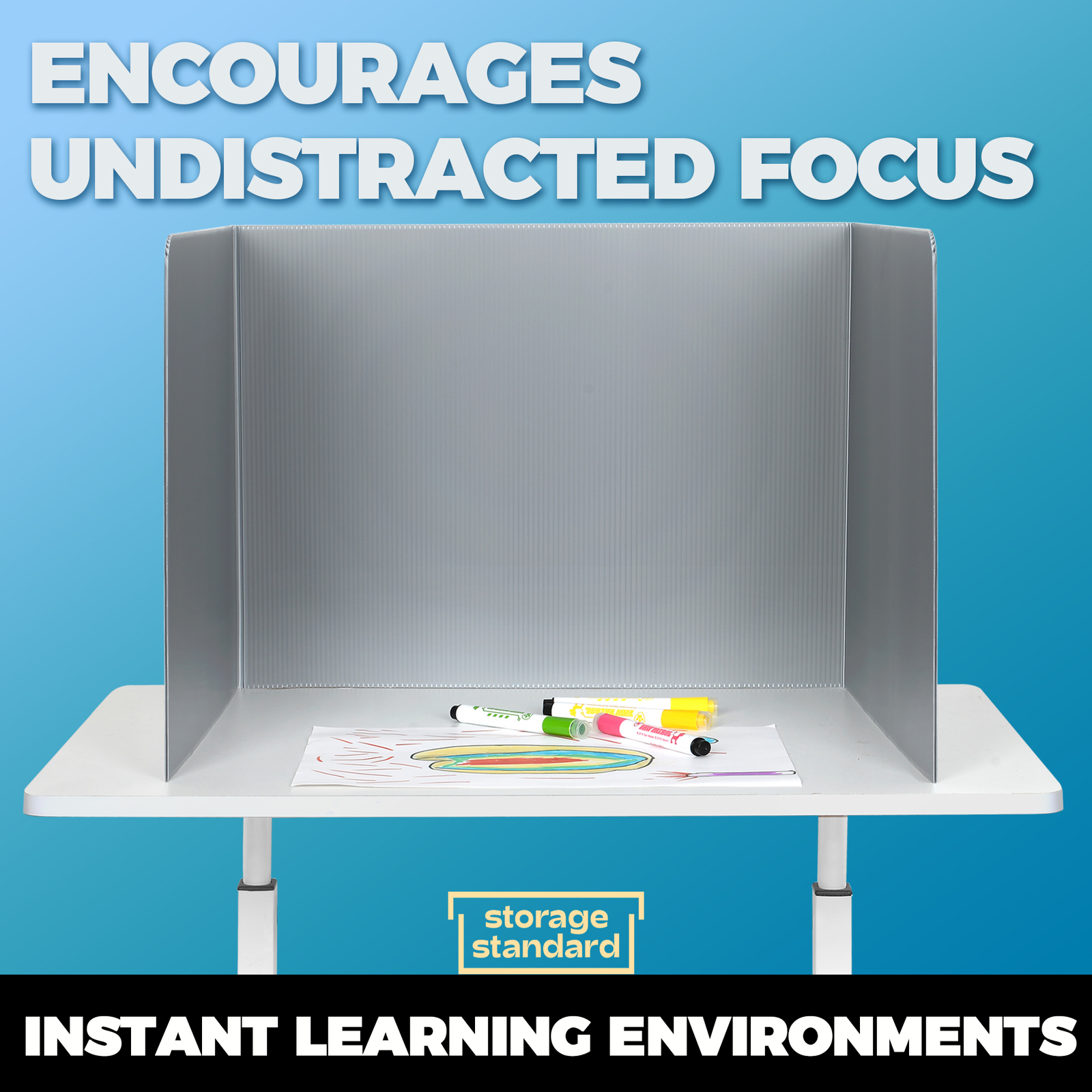 20-Pack Grey Desk Dividers for Students Classroom Plastic Privacy Shield Divider - Picture 9 of 13