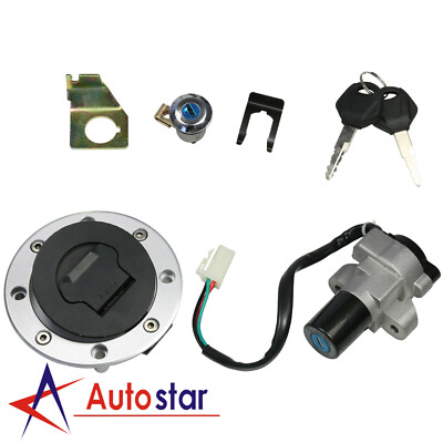 Ignition Switch Fuel Gas Cap Cover Seat Lock Key Set For 2001-2012 Suzuki GS500