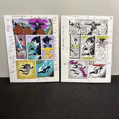 Original Comic Art Spectacular SPIDER-MAN #202 COLOR GUIDE Page 15 Bob Sharen