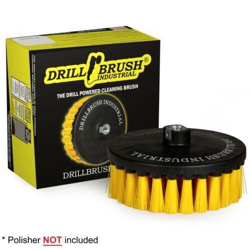 Professional  7-inch diameter Medium Yellow rotary scrub brush, floor scrubber